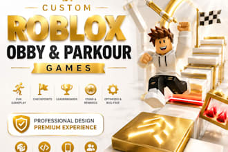 design and redesign a custom roblox obby and parkour jumping games