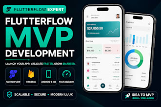 build your flutterflow mvp app for android, ios and startups