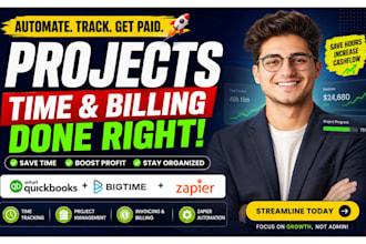 quickbooks bigtime project management time tracking billing zapier automation