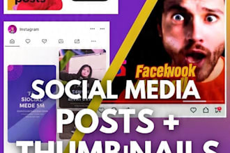 creat viral social media posts and thumbnails