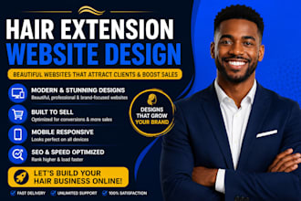 design hair extension website, hair extension store, and wix hair extension