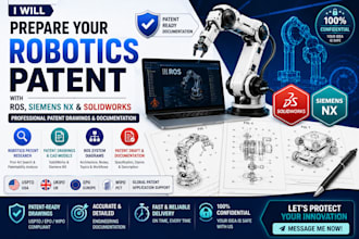 create robotics patent drawings using ros siemens nx and solidworks