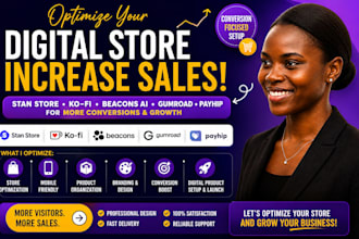 optimize your stan store, kofi, beacons ai, gumroad, and payhip for more sales