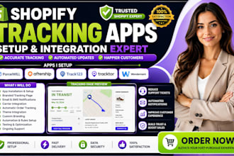 setup shopify tracking apps parcelwill, aftership, track123, tracktor wonderment