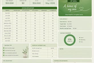 create a custom savings plan for any financial goal