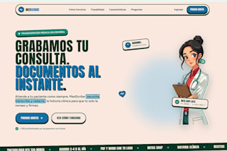 design and develop a fast responsive landing page in react or astro