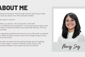 be your virtual assistant for admin and operations support