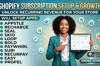 setup shopify subscription appstle recharge seal skio loop bold paywhirl subi