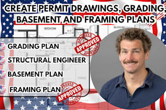 do permit drawing plan, grading plan, basement plan, framing plan, permit plan