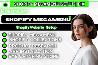 fix create shopify mega menu, collection filters, product page customizations