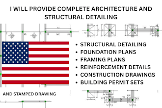 provide complete architecture and structural detailing