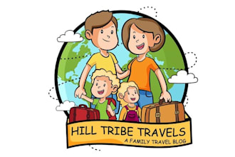 create a fun greatest logo for a family travel blog families
