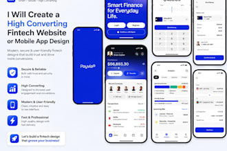 create a high converting fintech website or mobile app UI UX design