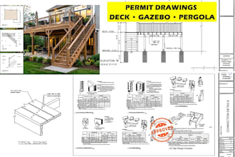 draw construction draft carport,cabana, gazebo plan for maryland florida permit