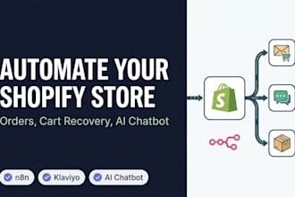 setup n8n shopify workflow, abandoned cart, order fulfillment, ecommerce chatbot