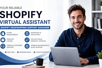 do admin shopify virtual assistant, shopify dropshipping website support manager