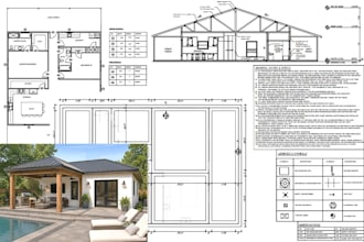 draw structural 2d floor plan blueprint deck, pergola, shed construction permit