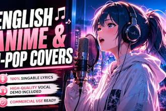 translate japanese lyrics to singable english cover with romaji and vocal demo
