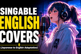 write singable english lyrics and vocal demo for japanese jpop anime covers