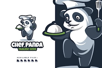 design a professional panda logo for your business