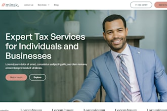 build squarespace tax consultant website tax preparation website finance website