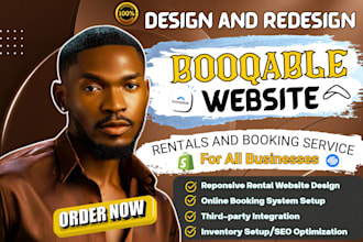 build booqable website rental service, integrate online booking website design