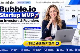 create bubble io startup mvp saas web app for investors and founders