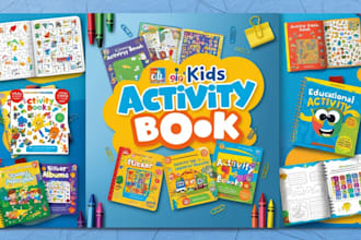 design puzzle and activity books for children and adults