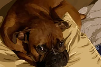vectorize your pet photo into a clean svg vector