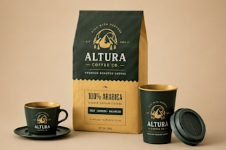 design coffee packaging, coffee label and pouch design