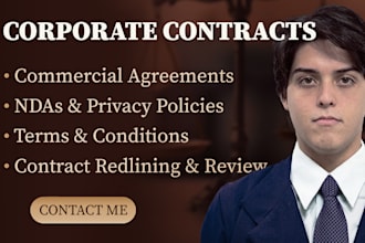 draft and review commercial contracts and non disclosure agreements