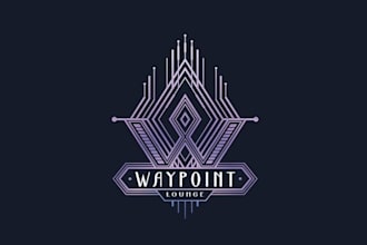 make art deco circuitry combined logo with home gamer