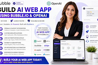 build ai web app using bubble io openai chatgpt saas mvp developer