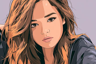 create cartoon vector portrait from photo