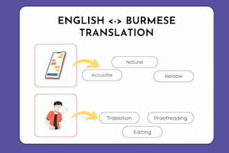 accurately translate english to burmese and burmese to english