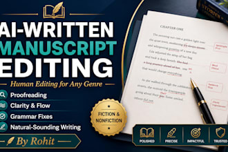 edit and polish your ai written manuscript for human quality publishing