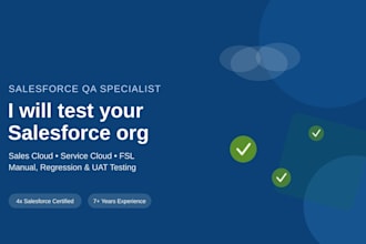 perform salesforce QA testing for salesforce applications