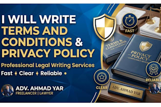 write terms and conditions and privacy policy