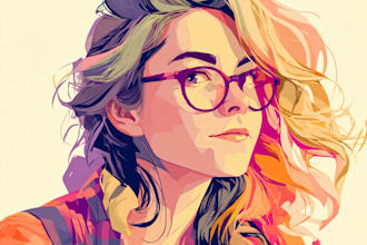 draw portrait vector illustration