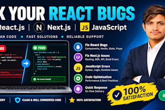 fix react next js and javascript bugs