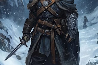 make a dnd unique art and d and d character for you