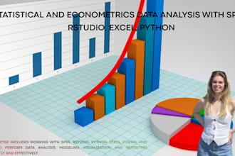 do statistical and econometrics data analysis with spss, rstudio, excel, python