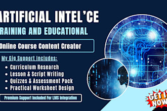 create artificial intelligence course curriculum course content workbook course