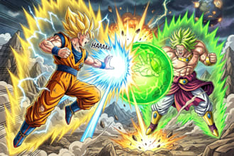 do any dragon ball style illustration for you