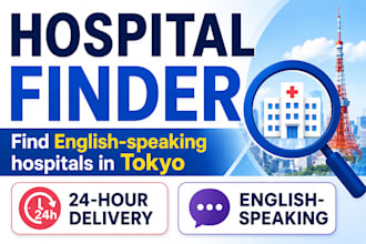 find 3 english speaking hospitals in tokyo