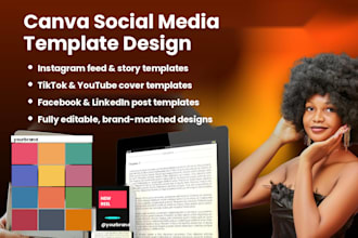 design canva social medial temples instagram tiktok facebook youtube linkedin