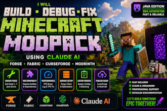build debug fix minecraft modpack using claude ai forge fabric curseforge