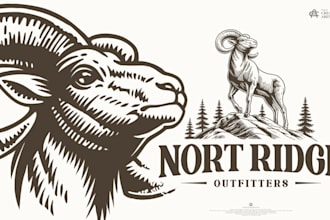 design hand drawn vintage logo and brand style guide
