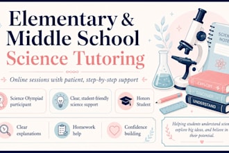 tutor elementary and middle school students in science online