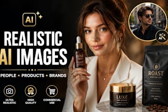 create realistic ai images of people and products for your brand